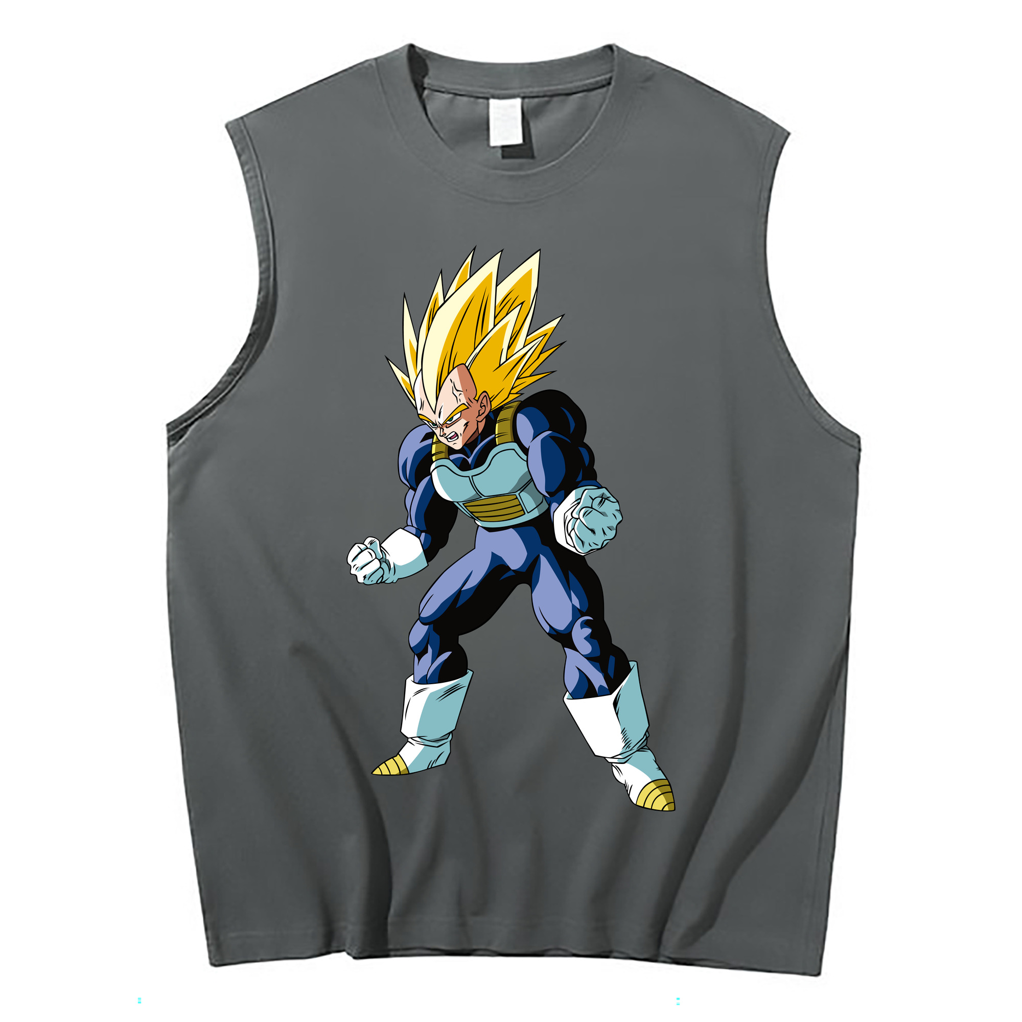 （画像用） ドラゴンボール ベジータ四世（Bejīta Yonsei）DRAGON BALL Vegeta IV コットン100％タンクトップ（フロントプリント）